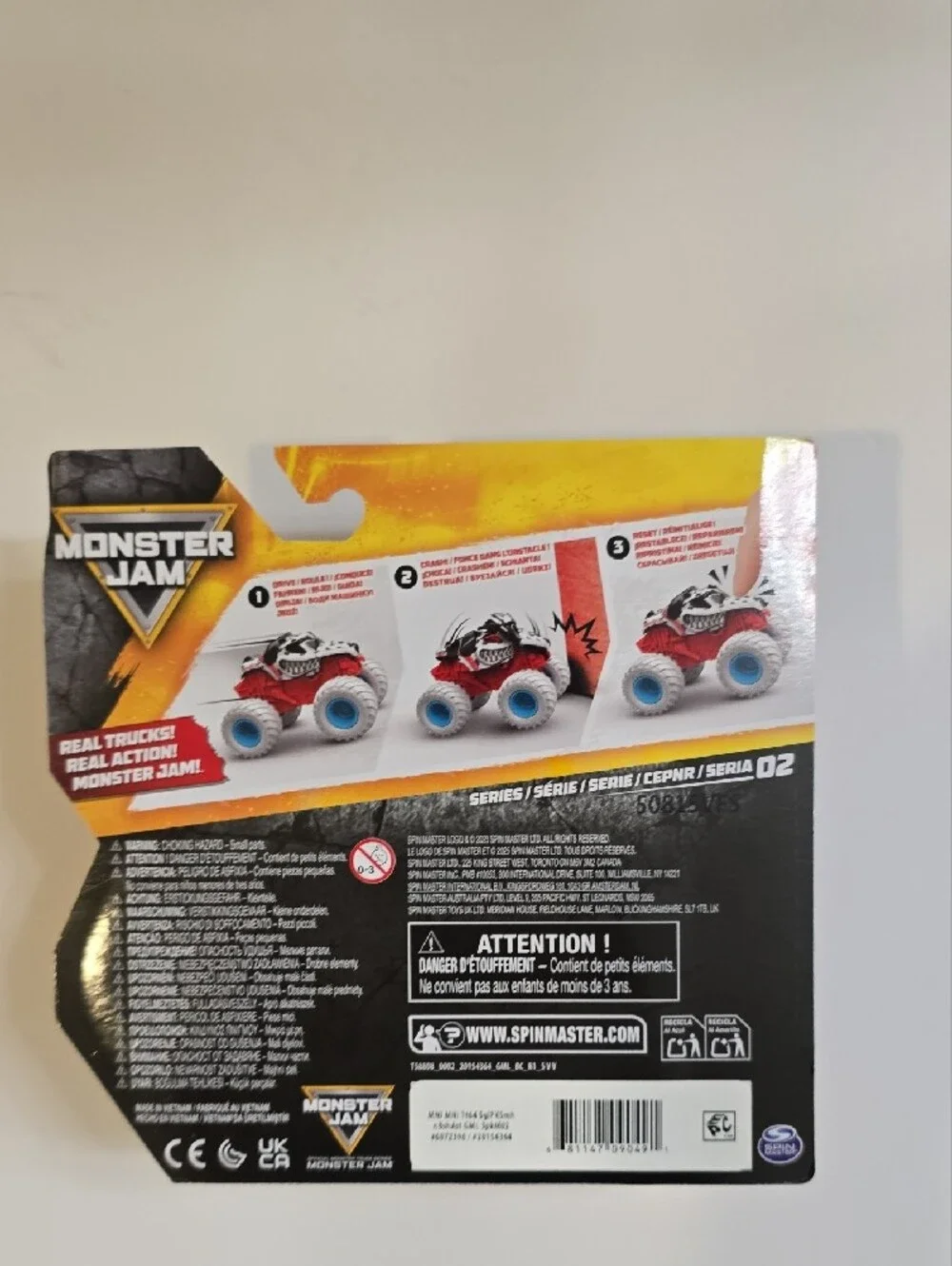Monster Jam Monster Mutt Dalmatian Red & White Kids Vehicle Toy